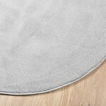 vidaXL Tapis OVIEDO à poils courts gris Ø 80 cm