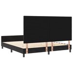 Cadre de lit en velours noir vidaXL 180x200 cm