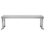 vidaXL Table de travail de cuisine avec étagère 120x60x120 cm Inox
