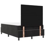 vidaXL Lit à Ressorts avec Matelas & Banc Noir 120x190 cm Velours
