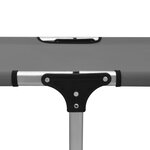 vidaXL Chaise longue pliable extra haute pour seniors Gris Aluminium