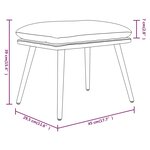 vidaXL Repose-pied Crème 45x29 5x35 cm Tissu et similicuir