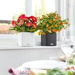 Lechuza jardinière de table cube color 16 all-in-one blanc