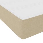 vidaXL Lit à ressorts avec Matelas Vert Clair Gris 140x200 cm Tissu en velours côtelé