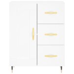vidaXL Buffet haut Blanc 69 5x34x180 cm Bois d'ingénierie