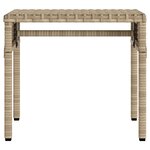 vidaXL Chaise longue avec auvent et table beige résine tressée