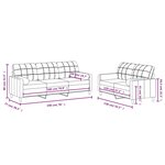 vidaXL Ensemble de canapés 2 Pièces avec coussins rouge bordeaux tissu