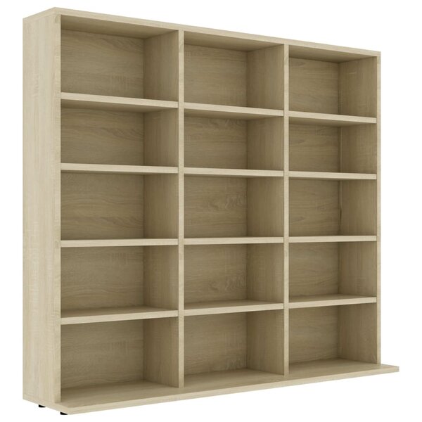 vidaXL Armoire à CD Chêne sonoma 102x23x89 5 cm Bois d’ingénierie