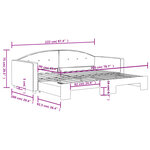 vidaXL Lit de jour avec gigogne sans matelas rose 90x200 cm