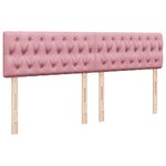 vidaXL Sommier à lattes de lit avec matelas Rose 180x200 cm Velours