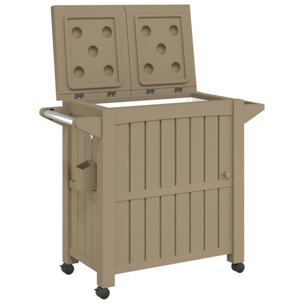 vidaXL Chariot de service 3 en 1 marron clair polypropylène