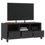 vidaXL Meuble TV noir 100 5x39x43 5 cm acier laminé à froid