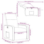 vidaXL Fauteuil inclinable électrique Gris clair Tissu