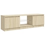 vidaXL Meuble TV avec lumières LED chêne sonoma 120x30x35 5 cm