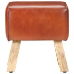 vidaXL Banc saut de cheval 38 cm marron cuir véritable et manguier