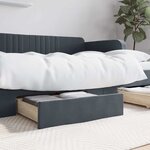 vidaXL Tiroirs de rangement dessous de lit 2 Pièces gris foncé