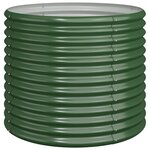 vidaXL Jardinière de jardin Acier enduit de poudre 80x80x68 cm Vert