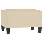 vidaXL Ensemble de canapés 4 Pièces avec coussins Crème Tissu