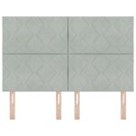 vidaXL Tête de lit LED Gris clair Ensemble de 3 Gris clair Tissu  Bois