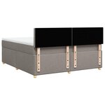 vidaXL Sommier à lattes de lit avec matelas Taupe 180x200 cm Tissu