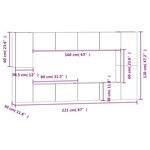 vidaXL Ensemble de meubles TV 8 Pièces Chêne marron Bois d'ingénierie