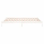 vidaXL Cadre de lit à LED sans matelas blanc 120x200 cm bois massif