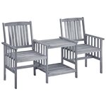 Chaises de jardin avec table à thé et coussins acacia solide 02_0013344