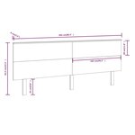 vidaXL Tête de lit Blanc 204x6x82 5 cm Bois massif de pin