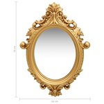 vidaXL Miroir mural style château 56x76 cm Doré