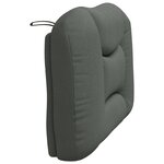 vidaXL Coussin de tête de lit gris foncé 90 cm tissu