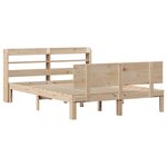 vidaXL Cadre de lit avec tête de lit 120x200 cm bois de pin massif