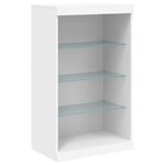 vidaXL Buffet avec lumières LED blanc 181 5x37x100 cm