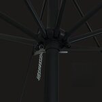 Parasol de jardin vidaXL ø395x245 cm Noir