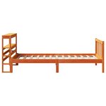 vidaXL Cadre de lit avec tête de lit sans matelas cire marron 90x200cm
