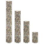 vidaXL Lits surélevés à gabion circulaires 4 Pièces Ø30x50/100/150/200 cm