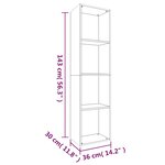 vidaXL Bibliothèque/Meuble TV Chêne fumé 36x30x143cm Bois d'ingénierie
