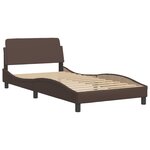 vidaXL Cadre de lit sans matelas marron 100x200 cm similicuir