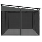 vidaXL Tonnelle avec parois en filet anthracite 4x3 m acier