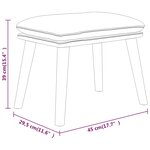 vidaXL Repose-pied Noir 45x29 5x35 cm Similicuir