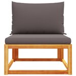 vidaXL Canapé de jardin sans accoudoirs coussins bois massif d'acacia