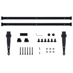 vidaXL Kit mini de porte d'armoire coulissante Acier au carbone 200 cm