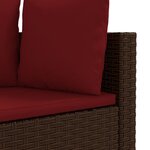 vidaXL Salon de jardin avec coussins 6 Pièces marron résine tressée