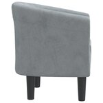 vidaXL Chaise cabriolet gris foncé velours