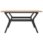 vidaXL Table basse cadre en Y 80x80x45 cm bois de pin massif et fonte