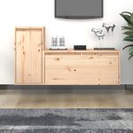 vidaXL Meubles TV 2 Pièces Bois massif de pin
