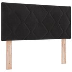 Lit Box Spring vidaXL avec Matelas Noir 100x200 cm Velours