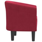 vidaXL Fauteuil cabriolet rouge bordeaux velours