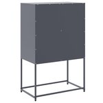 vidaXL Meuble TV noir 68x39x60 5 cm acier