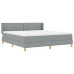 Lit à Sommier vidaXL avec Matelas Gris Clair 180x200 cm Tissu