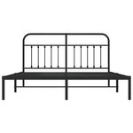 vidaXL Cadre de lit métal sans matelas avec tête de lit noir 183x213cm